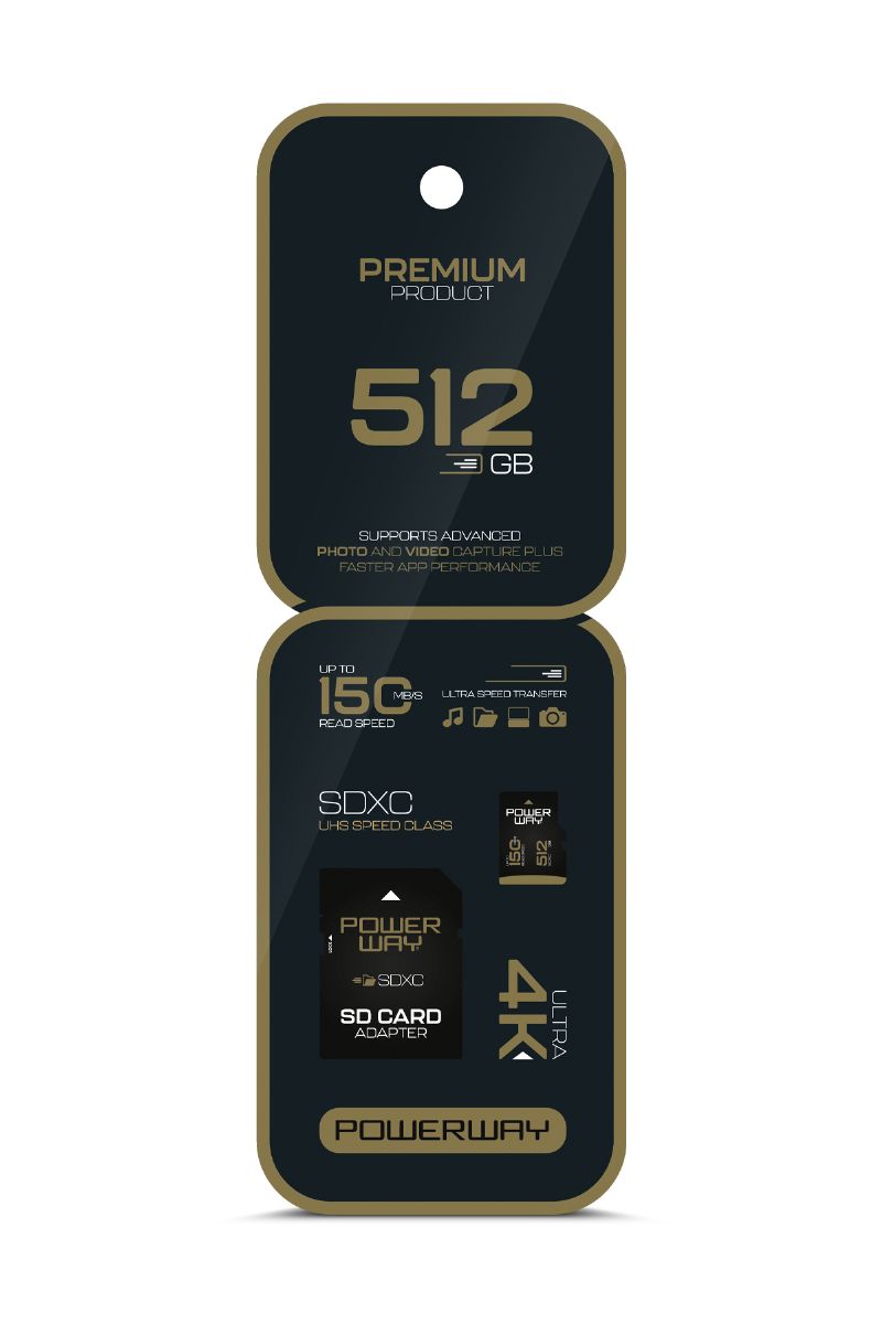 Powerway 512 GB USB 3.1 Flash Bellek Siyah Altin Ciftli